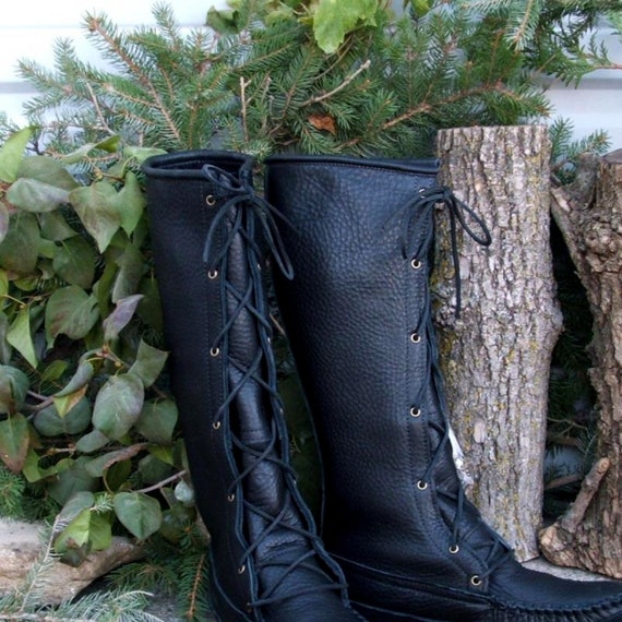 Rubber sole knee high deals boots