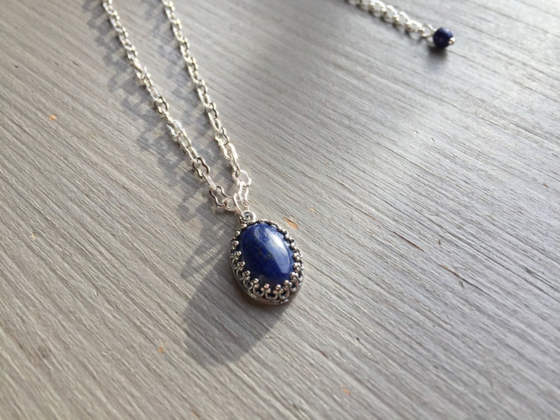 Vintage Lapis Lazuli and silver necklace