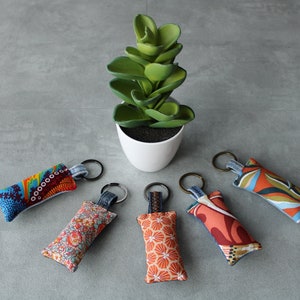 Recycled denim cushion keyring