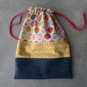 Sac à lingerie, pochon lingerie, jean recyclé, cadeau femme