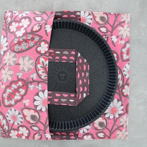 Saco de torta, porta torta todo em algodão, presente feminino