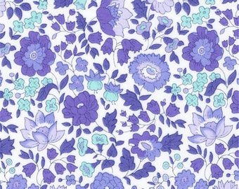 Tissu imprimé Liberty motif Liberty D'ANJO couleur bleu