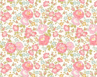 Liberty, tissu Liberty, Liberty BETSY rose HONEY, Tissu Liberty Betsy rose, Betsy rose, imprimé Liberty, Liberty rose, Liberty rare, tissu