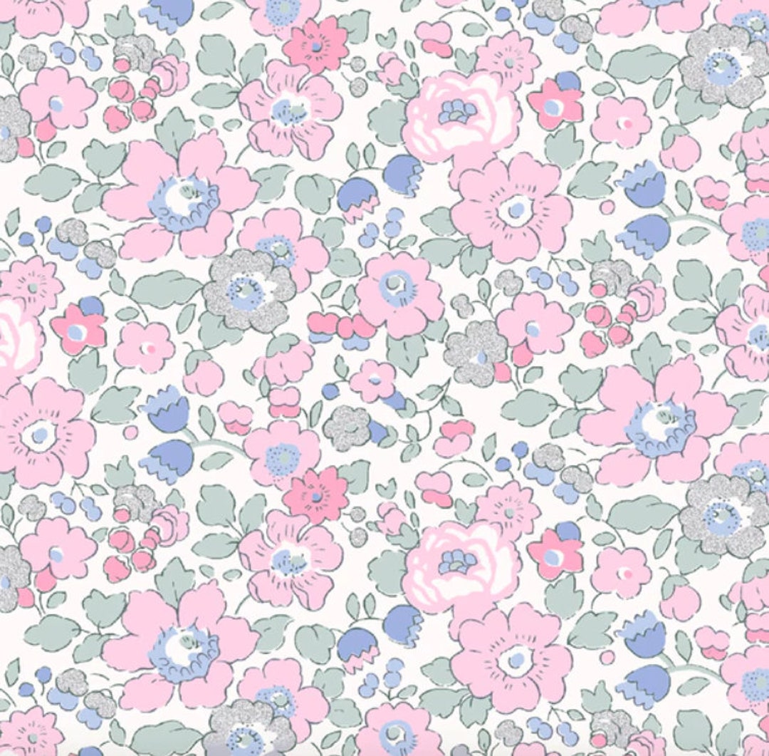 Liberty Liberty Fabric Liberty BETSY PEARL Rose Silver Liberty Betsy liberty-liberty-fabric-liberty-betsy-pearl-rose-silver-liberty-betsy