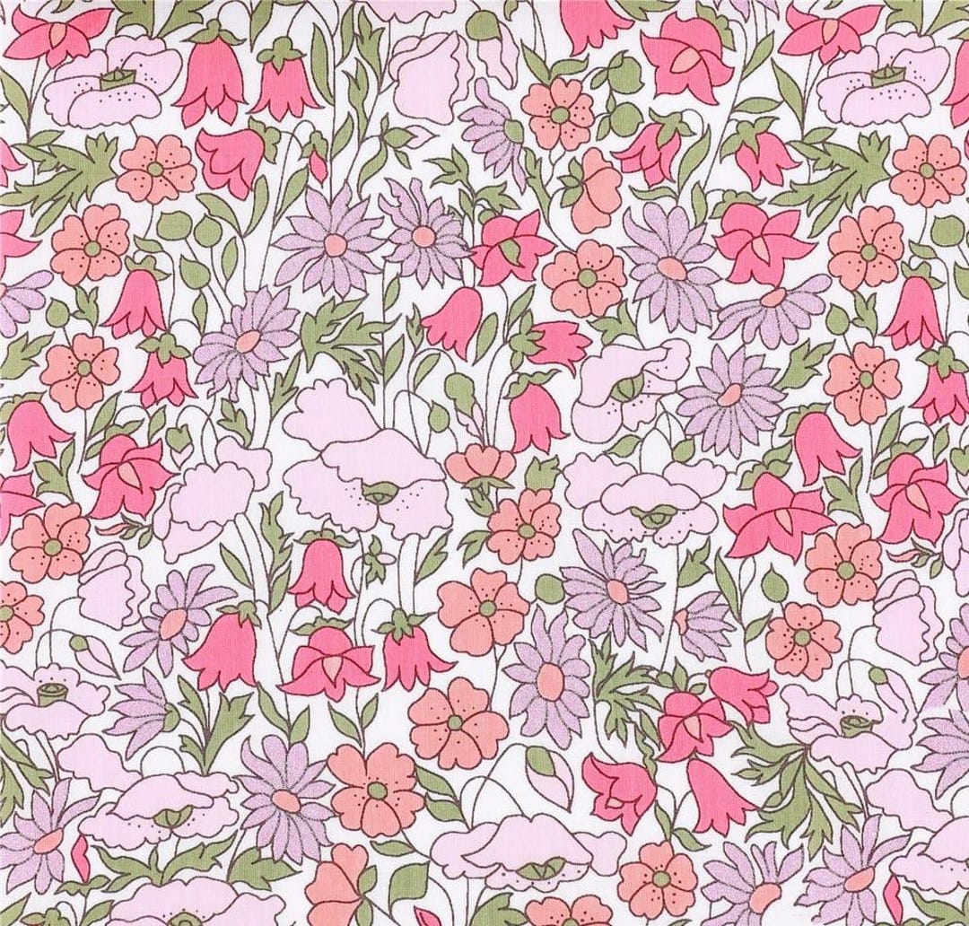 Liberty Fabric, Liberty Poppy and Daisy Mauve Rose, Liberty Poppy and ...