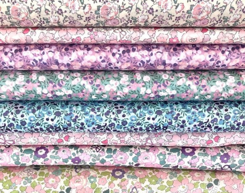 Liberty fabric Wiltshire green Liberty print Liberty Liberty pink Liberty WILTSHIRE pink green flower Liberty Wiltshire fabric