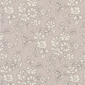 Printed fabric Liberty pattern CAPEL small gray cloud color gray