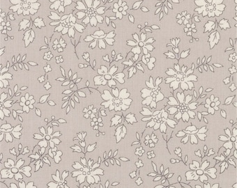 Tissu imprimé Liberty motif Liberty CAPEL petit gris nuage couleur gris