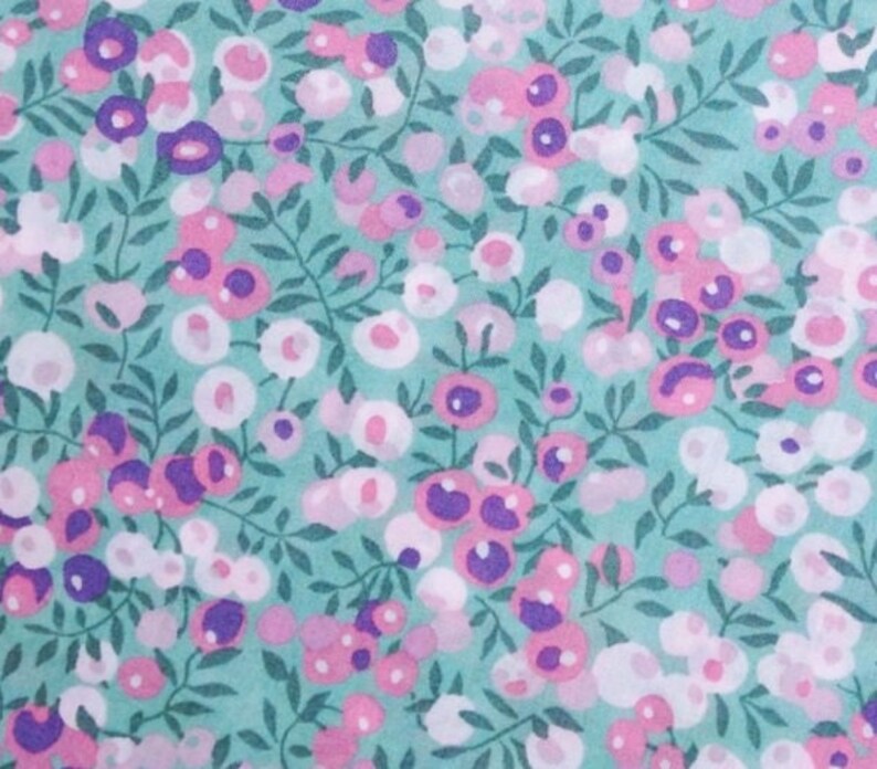 Liberty fabric Wiltshire green Liberty print Liberty Liberty pink Liberty WILTSHIRE pink green flower Liberty Wiltshire fabric