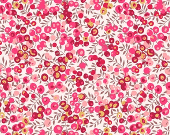 Liberty, tissu Liberty, Liberty WILTSHIRE RUBY rose et fuchsia, Tissu Liberty Wiltshire, Wiltshire rose, imprimé Liberty, Liberty rose