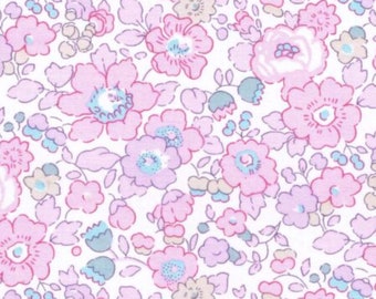 Liberty printed fabric Liberty Betsy blotter pastel pink color