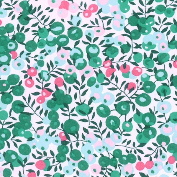 Liberty, Liberty fabric, Liberty WILTSHIRE EMERALD green and blue, Liberty Wiltshire fabric, green Wiltshire, Liberty print, green Liberty