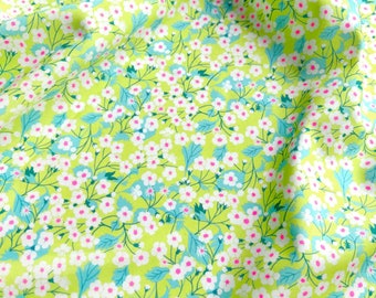 Liberty, tissu Liberty, Liberty MITSI, Tissu Liberty Mitsi ZEST, Liberty vert, imprimé Liberty, tissu rare, tissu liberty, tissu vert, tissu