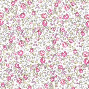 Printed fabric Liberty pattern Eloise pink color