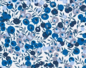 Liberty printed fabric Liberty pattern Wiltshire blue color blue