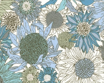 Tissu imprimé Liberty motif Liberty Small susanna suzanna couleur bleu 13cm