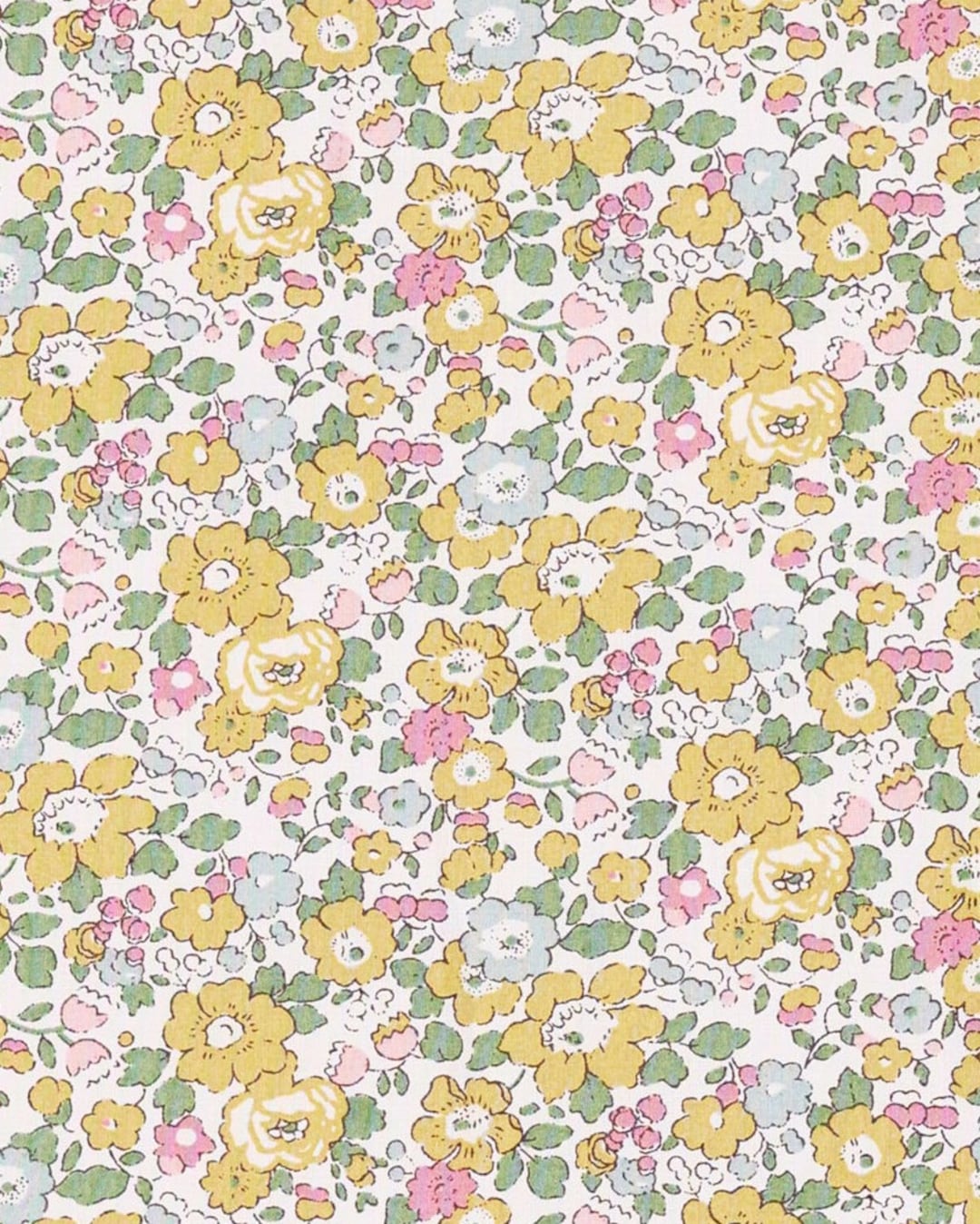 輸入リバティ＊ベッツィ レモンカード 生地幅135cm×2m 公式通販