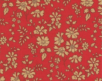 Tissu imprimé Liberty motif Liberty CAPEL couleur rouge