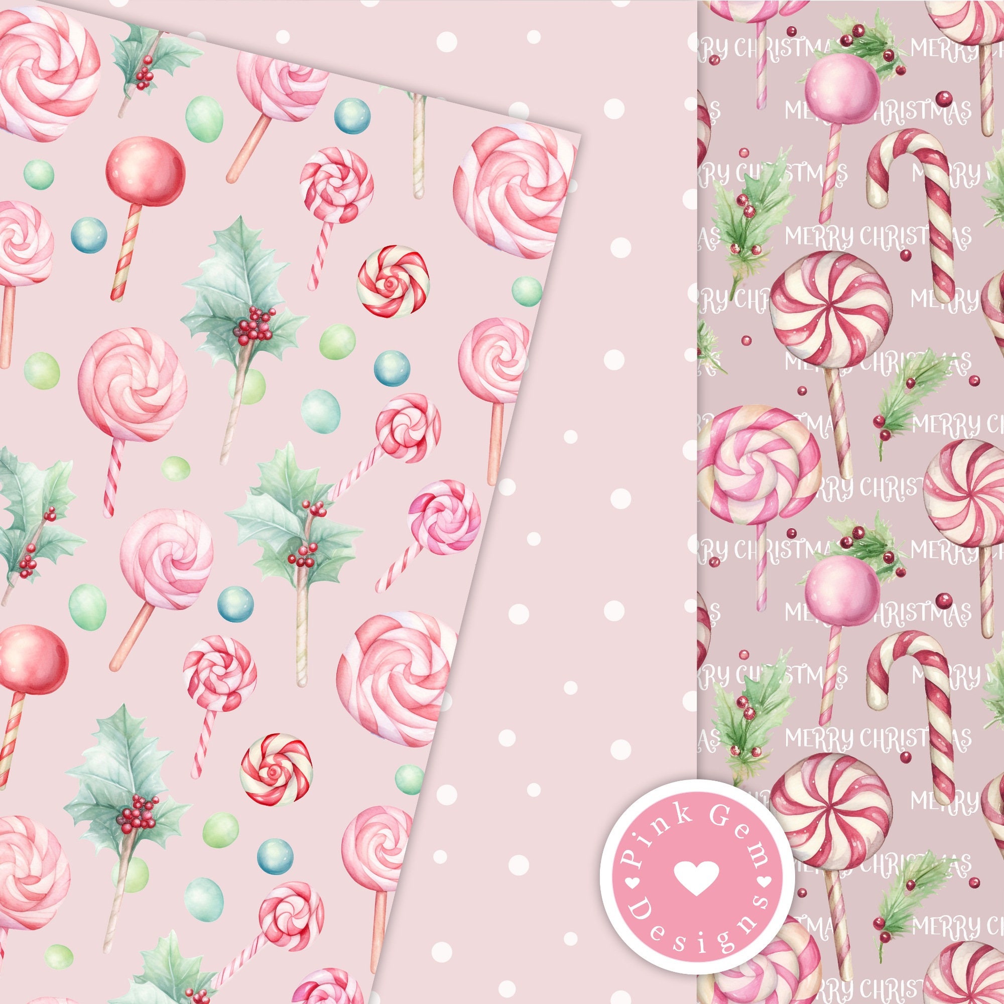 Reindeer Candy Digital Paper: Christmas Scrapbooking (digital Download ...