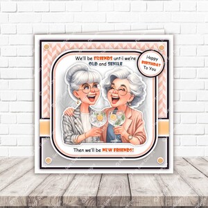 Old &amp; Senile, Downloadable Birthday Card Kit, Printable, Cardmaking Kit ...