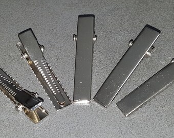 100 crocodile clips silver 46 mm aligator clip decorate clips silver clips Alligator Clips