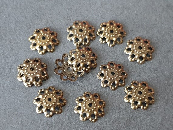 Cups Of Beads Bronze Caps Metal Caps Cpas Cup Fine Cup Etsy
