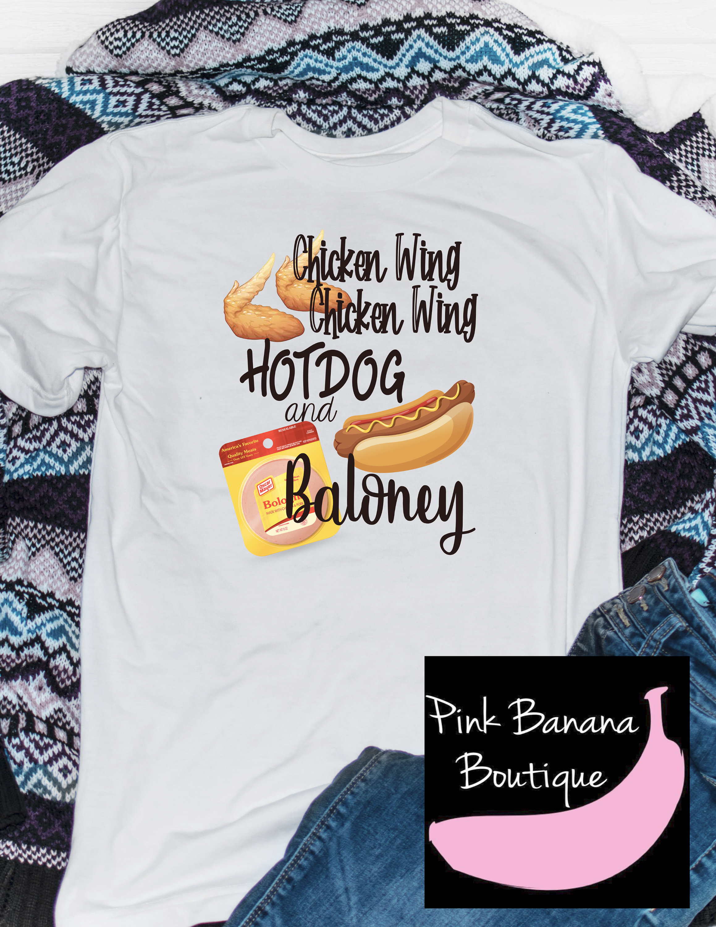 Chicken Wing Chicken Wing Hot Dog and Baloney Etsy