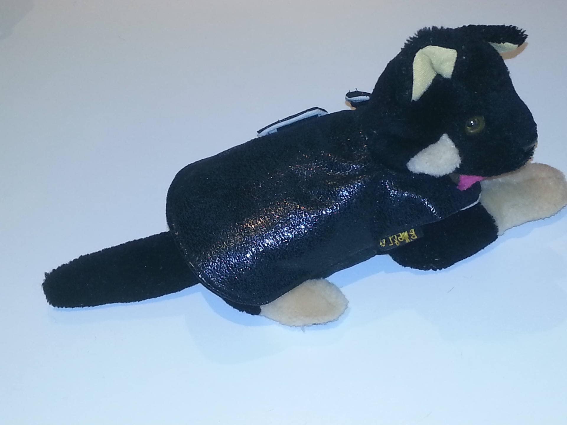 Imperméable Noir Brillant Pour Petits Chiens