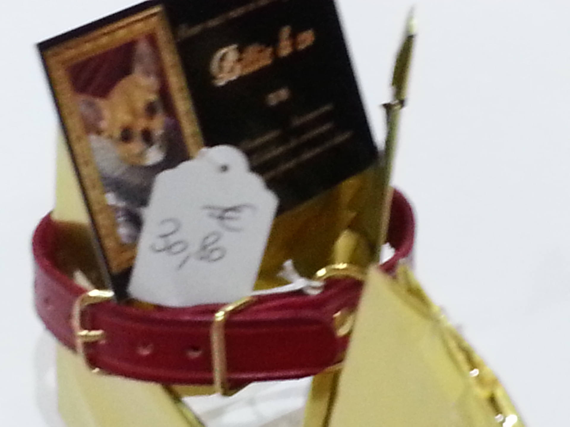 Collier Cuir Fin Rouge Pour Chien