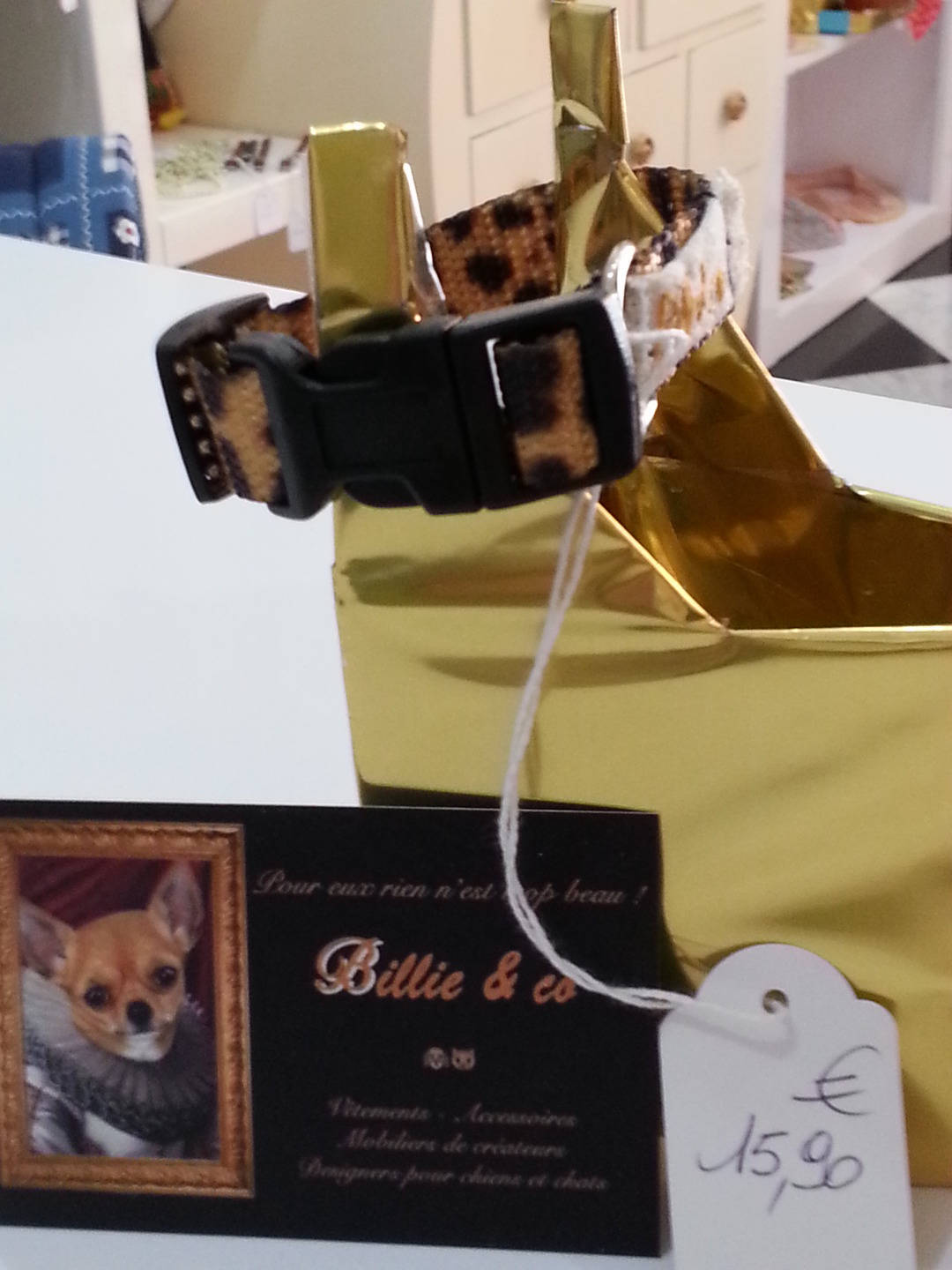 Collier Sangle Léopard Pour Chien ou Chat