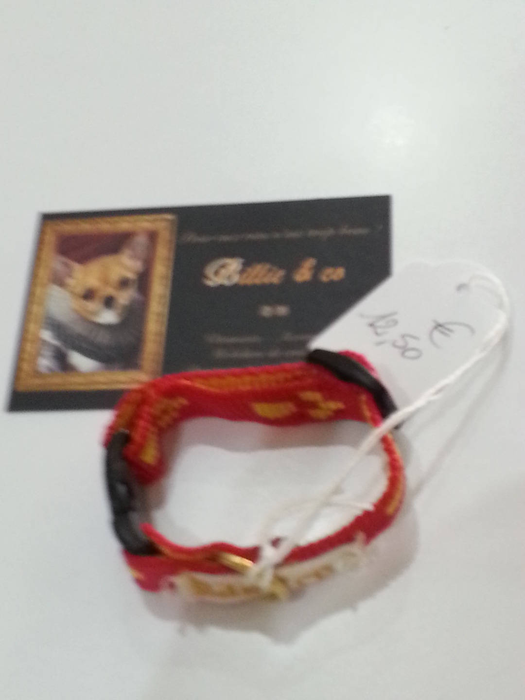 Collier Jaune et Rouge en Polyester Pour Petits Chiens