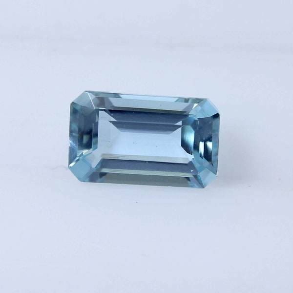 Aquamarine Gemstone Octagon Shape Gemstone 2.10CT Natural Aquamarine Faceted Gemstone AAA Quality Aquamarine Loose Gemstone 10X6X4.5MM