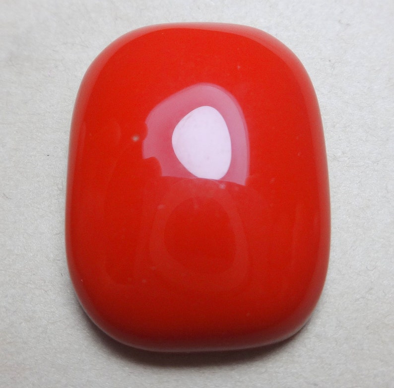 22.50 carat beautiful red color coral Cushion shape AAA++ quality single piece perfect polish cabochon loose gemstone 23x17x7 mm