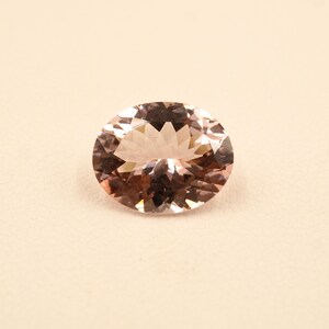 Peach Morganite Gemstone: 2.00 Ct Oval Faceted AAA+ Quality