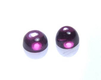 AAA Pinkish Rhodolite Garnet Gemstone: 1.15 Cts Round Cabochon Pair (4x4x2.4MM)