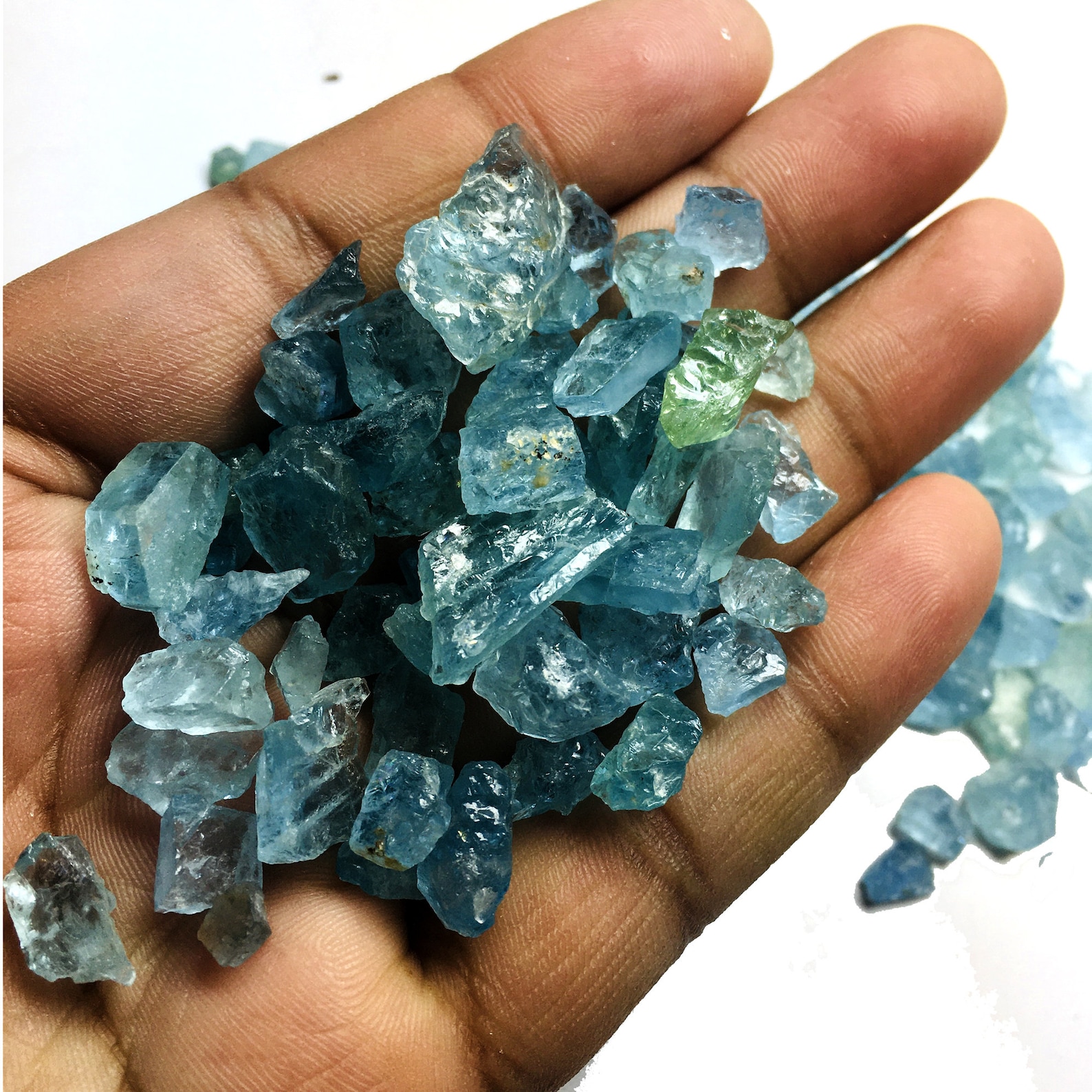 Natural Raw Aquamarine Gemstone Rough Aquamarine Stones Raw Etsy