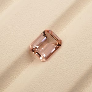 Peach Morganite Gemstone: Octagon Cut, 2.00 Ct Loose Gem