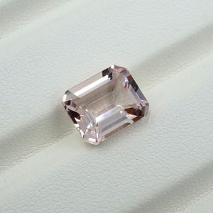 Morganite Peach Gemstone Natural Faceted Morganite Loose Gemstone 4.00Ct Octagon Shape Jewelry Making Ring Size Peach Morganite Gemstone
