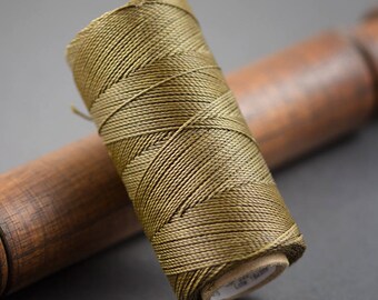 Fine 0.7 mm - macrame jewelry - Brown bronze 5 meters - wire cord round waxed polyester string
