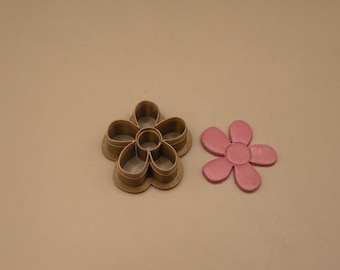Emporte-pièce Fleur 5 pétales pour pâte polymère | Cutter fleur | Outil bijoux DIY | Impression 3D | Fabrication française