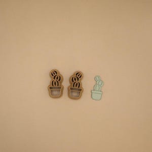 Pot and Plant Cookie Cutter – Cutting Tool for Polymer Clay, Clay and Crafts – 3D