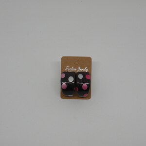 Polymer clay half moon earrings