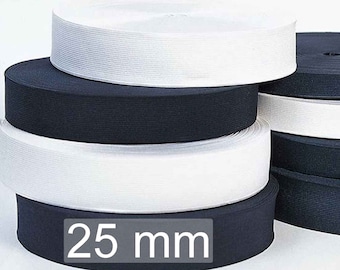 25mm Flat flexible elastic 2.5 cm decreasing price