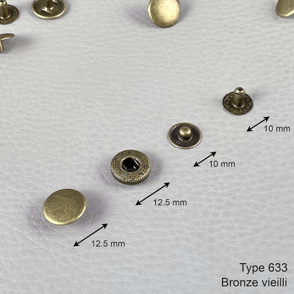 Bouton pression à ressort 12,5 mm tarif dégressif TYPE 633