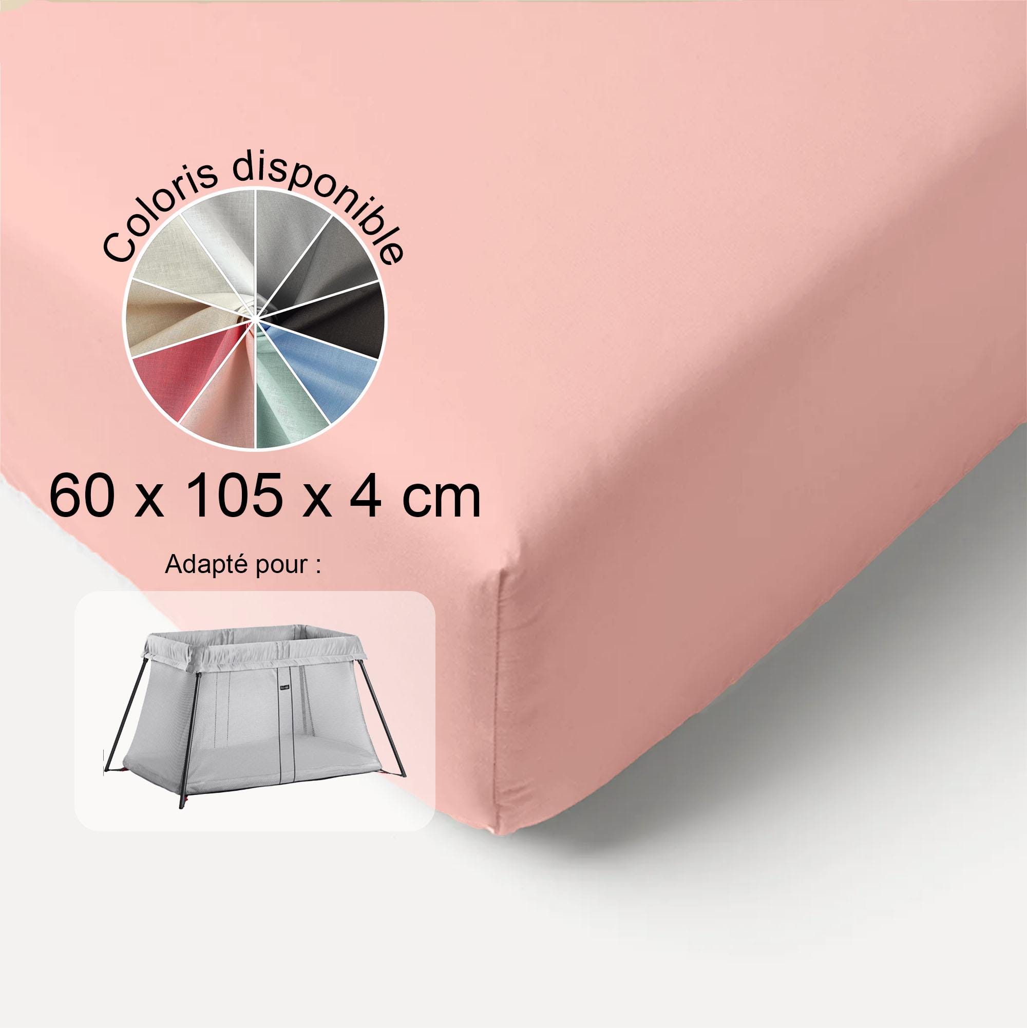 travel cot 60x105x4 cm fitted sheet oeko-tex fabric