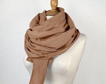 Double Cotton Gauze Scarf - Etsy