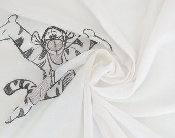 White veil printed child cotton fabric certified oeko-tex