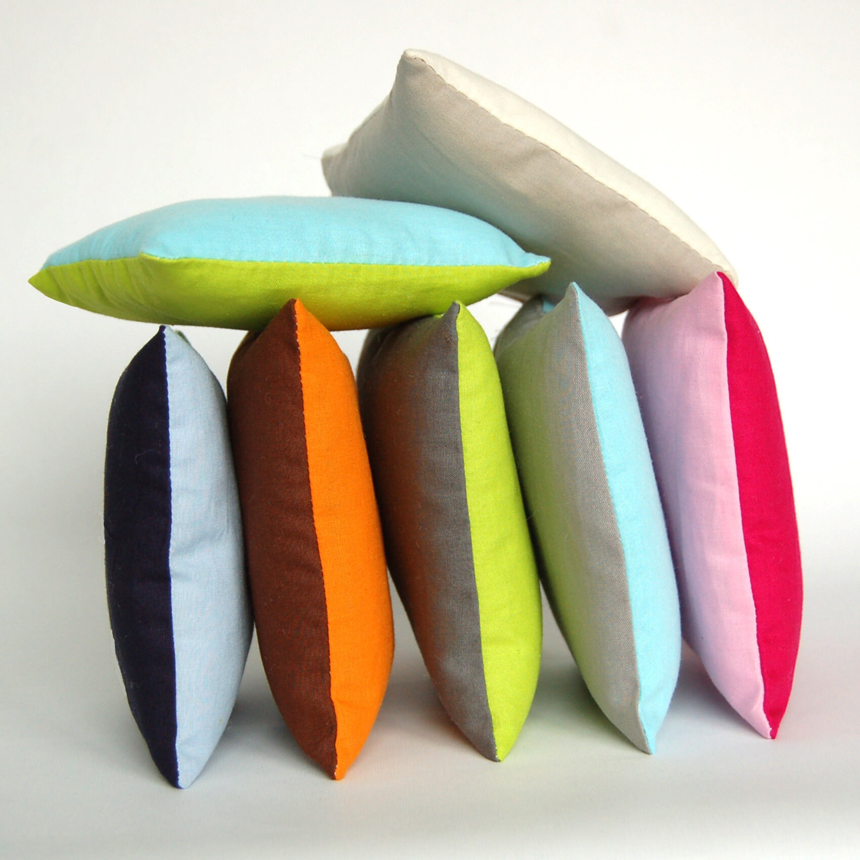 Taie d'oreiller Bicolore Coton Uni ou Imprimé Forme Sac Fermeture Portefeuille Tissu Certifié Oeko-T