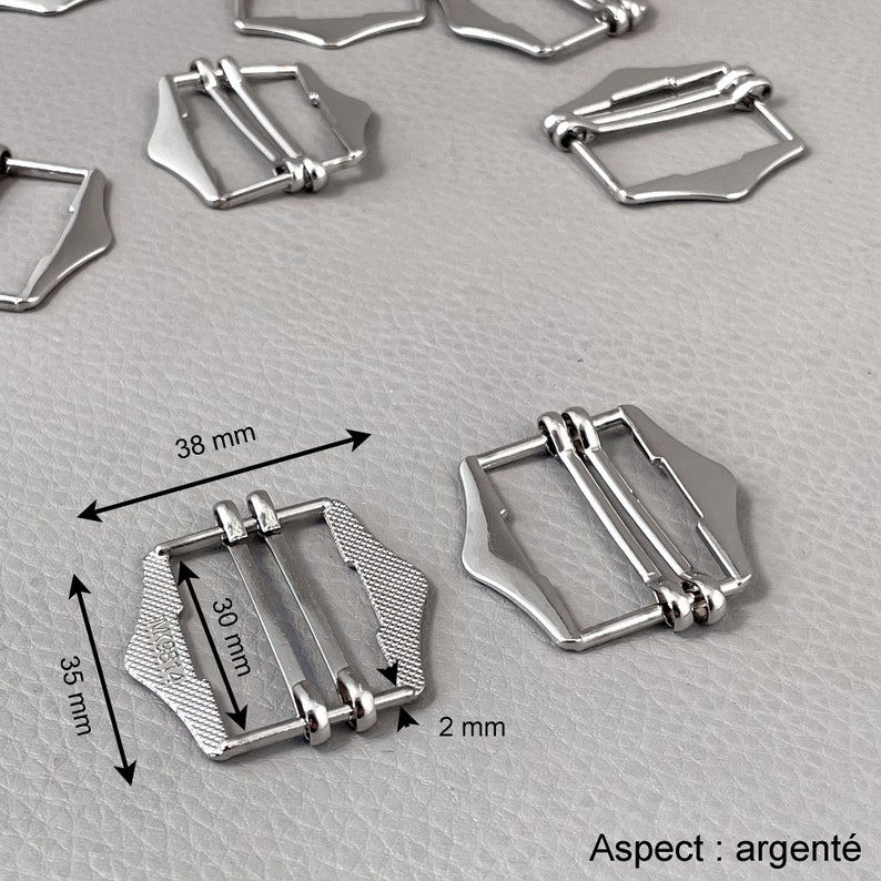 Fibbia per gilet o pantaloni da 30 mm prezzo decrescente Argenté