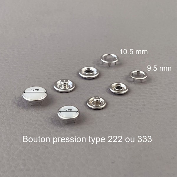 Bouton pression jersey perle 9,5 ou 10,5 mm tarif dégressif